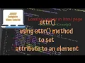 jQuery Tutorials - using attr method to set attribute to an existing html element