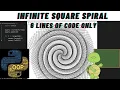 How to draw a Square Spiral in 6 lines of code with Python Python for Beginners Python Tutorial