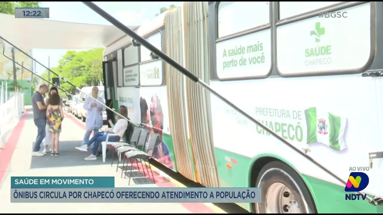 Saúde em Movimento: ônibus circula por Chapecó oferecendo atendimento a população