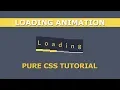 Cool css text loading animation - Loading animation using html and css