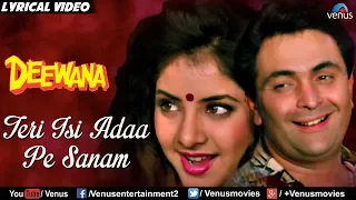 teri isi ada pe sanam lyrical video rishi kapoor divya bharti ishtar music