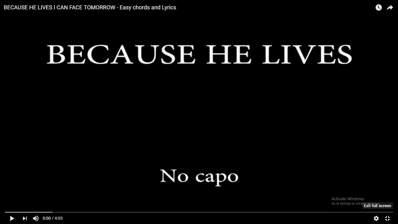 BECAUSE HE LIVES I CAN FACE TOMORROW - Easy chords and Lyrics BECAUSE HE LIVES I CAN FACE TOMORROW - Easy chords and Lyrics