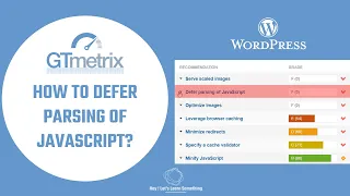 How to defer parsing of JavaScript for better GTmetrix Score using simple codes no plugins Free