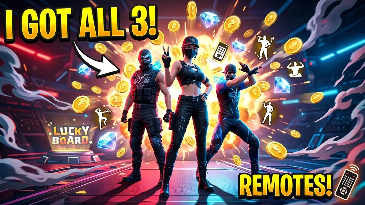 Free Fire Lucky Board Total Remote Unlocked