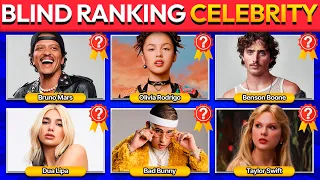 BLIND RANKING CELEBRITIES WITHOUT KNOWING WHO COMES NEXT Celebrity Quiz