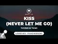 Lagu Kiss (Never Let Me Go) - Thyro \u0026 Yumi (Lower Key - Short Piano Karaoke)