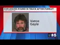 Cass County sheriff s deputies discover explosives in chase suspect s vehicle