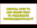 Drupal How to add image field to paragraph programmatically 3 Solutions