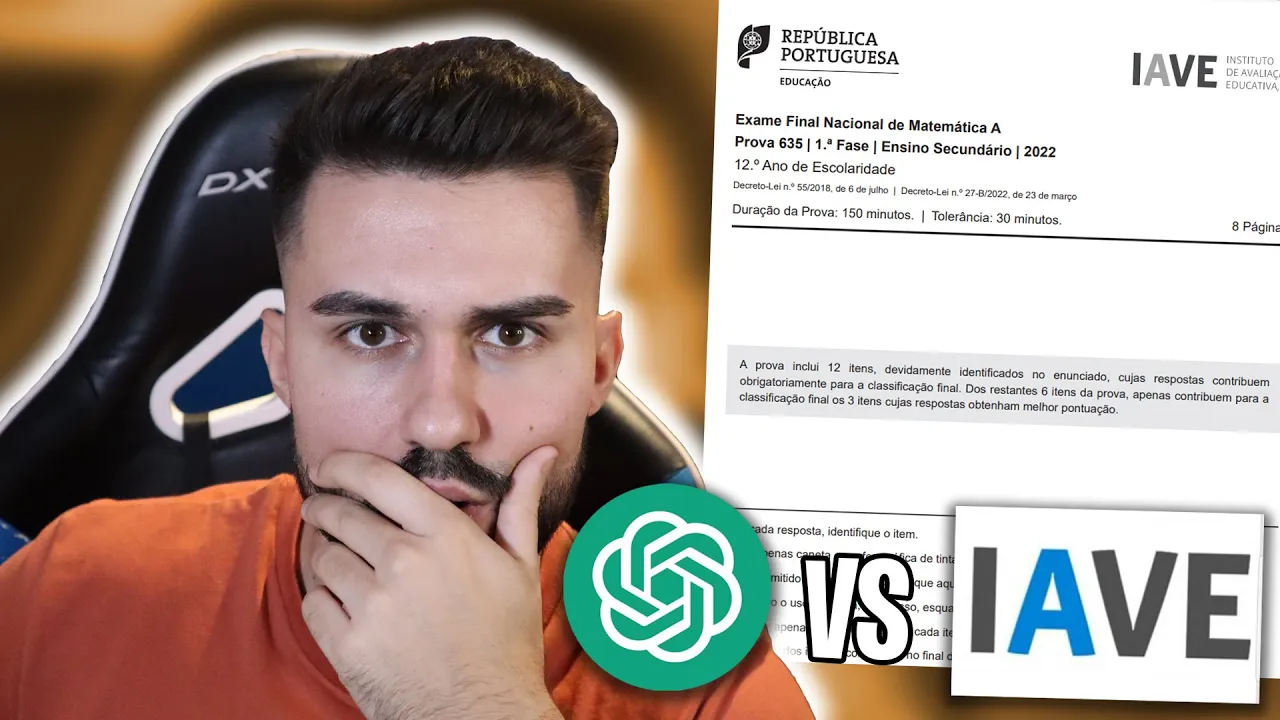 RESOLVI UM EXAME DE 12 ANO DE MATEMÁTICA COM O CHATGPT