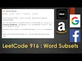 Word Subsets LeetCode 916