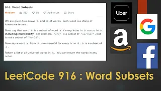 Word Subsets LeetCode 916