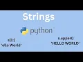Python Series Session 9 String Introduction