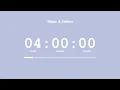 4 Hour Timer Bluish Gray Aesthetic No Music Countdown