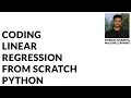 ML Coding Linear Regression From Scratch In Hindi Python