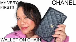 NEW Chanel Wallet on Chain in Black Cavier Leather - My very first Chanel ever Review