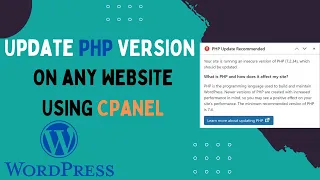 PHP Update Required update PHP version in WordPress website How To Upgrade PHP - Web Owner