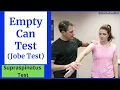 Empty Can Test Supraspinatus Special Test