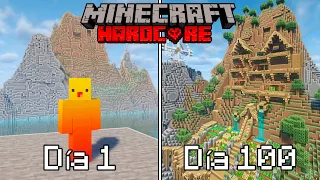 Sobreviví 100 DÍAS EN UNA MONTAÑA ⛰️ en Minecraft Hardcore!