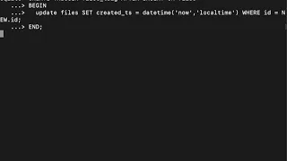 Sqlite3 Create a Trigger