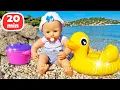 Download Lagu Beach fun with Baby Annabell doll! The baby doll goes for a walk and plays with toys at the beach.