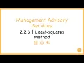 2 2 3 Cost Segregation Technique Least-squares Method