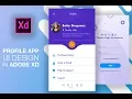 Profile and Login App UI Design Adobe XD - Speed Art Tutorial