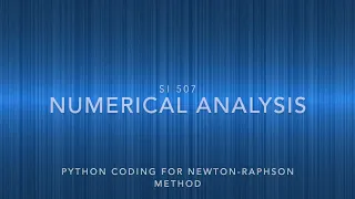Python code for the Newton-Raphson Method