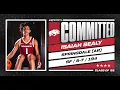 WATCH 4-star SF Isaiah Sealy commits to Arkansas No 98 overall prospect