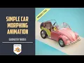 Simple car morphing animation using geometry nodes BLENDER 3 0