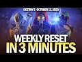 Weekly Reset in 3 Minutes - All Vendors Eververse Challenges More