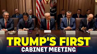 LIVE: President Donald Trump's first Cabinet meeting |Elon Musk |DOGE |USA |America |Federal Workers