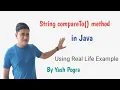 compareto method in java Java String compareTo Method Example