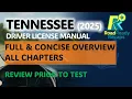 Tennessee Driver License Manual 2025 - FULL Concise Overview