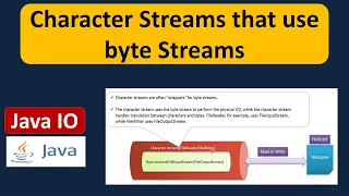 Character Streams that use byte Streams Java IO Java Tutorial