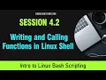 Bash Scripting Session 4 2 - Writing and Calling Functions