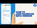 Lagu How to Join Facebook Beta Version