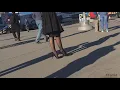 Candid high heels and pantyhose