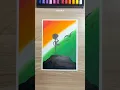 Independence Day Drawing With Oil Pastel