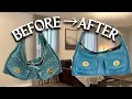 Restoring a RARE Blue Suede Coach Haversack Bag Satisfying Transformation How to