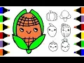Vegetable Coloring Pages For Children Drawing And Coloring For Kids Vegetable And Color Name