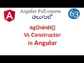 ng onint Life cycle hook in Angular Angular lifecycle hooks ngoninit vs constructor Angular