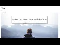 Make a pdf in no time with just Python and html