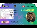 Overloading ostream operator in C overload Insertion operator using friend function