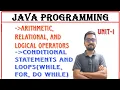 Java Programming in Telugu Operators Conditional Statements Loops JNTU R-16 R-18 R-22