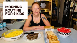 MORNING ROUTINE FOR 9 KIDS 