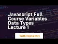 javascript full course variables data types lecture 1