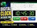 Digital Clock in Excel VBA Live Clock with Start Stop Reset Buttons Excel VBA Project