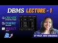 Lecture 1 How to Create Database Table Insert Data in MySQL DBMS for Beginners