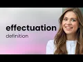 Effectuation what is EFFECTUATION definition