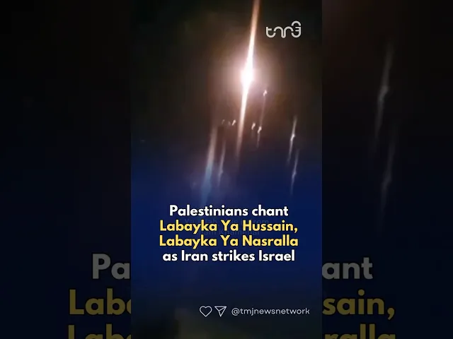 ⁣Palestinians are heard chanting “Labyaka ya Hussain!”, and “Labayka ya Nasr-allah!”